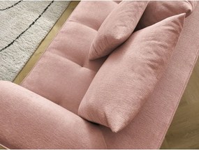 Divano angolare rosa (penisola a sinistra/a L) con rivestimento in ciniglia Whesley – Bobochic Paris