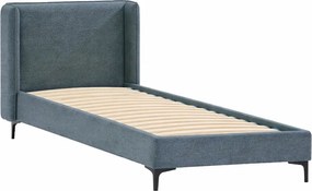 Letto singolo imbottito blu con griglia 90x200 cm Basti - Ropez