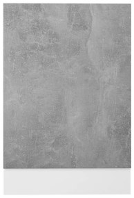 Pannello lavastoviglie grigio cemento 45x3x67 cm multistrato