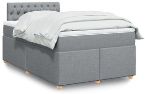 Giroletto A Molle Con Materasso Grigio Chiaro 120x200cm Tessuto /