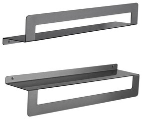 Gedy - Mensola con porta asciugamani CLEO 50 cm grigio metallico