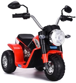 Costway Moto elettrica multifunzione per bambini da 36-95 mesi con led, 72x57x56cm Rosso