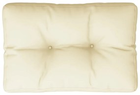 Cuscino per Pallet Crema 60x40x12 cm in Tessuto