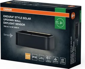 Osram - Lampada solare a LED da parete ENDURA STYLE LED/7,6W/4,2V 2000 mAh IP65 antracite