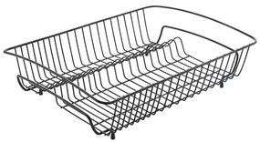 Scolapasta rettangolare in acciaio inox nero - Metaltex