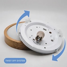 Brilagi - Lampada LED da soffitto CARVALHO SLIM 1xE27/60W/230V rovere Ø27 cm