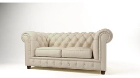 Divano in velluto crema 184 cm Cambridge - Ropez