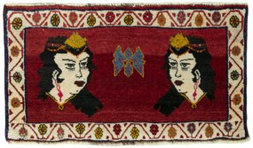 Shiraz Tappeto 80x40 Rosso (Iran) Annodato A Mano