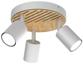 Faretto TERRA 3xGU10/8W/230V bianco/quercia
