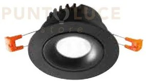 Stage faretto da incasso led 7w 3000k 465lm ip20 nero