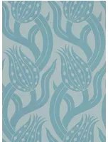 Zoffany Carta da parati Persian Tulip - Blue/ Stone