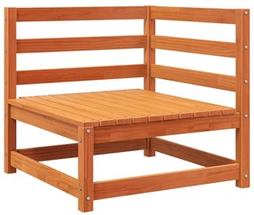 Set divani da giardino 6 pz marrone cera legno massello pino