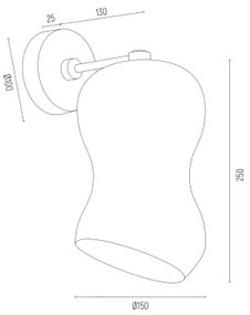 Argon 8046 - Applique SALERNO 1xE27/15W/230V oro