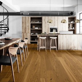 Parquet multistrato forte XL in rovere spazzolato e verniciato rustico sp. 14/2.5 mm 1.37 m²