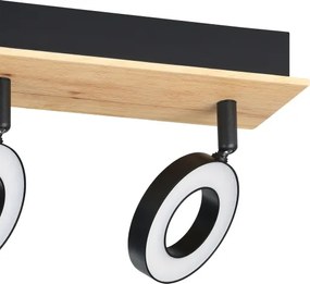 Eglo 901204 - Faretto LED RIELVES 3xLED/4,2W/230V nero/marrone