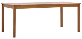 Tavolo Da Pranzo Marrone Ambra 180x90x73 Cm İn Legno Di Pino /