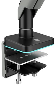 Supporto per monitor da 49" grigio-nero con LED RGB X-ARM