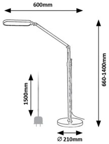 Rabalux 2310 - Lampada da terra dimmerabile a LED DRACO LED/13W/230V 3000-6000K nero