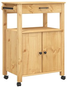 Carrello da cucina monza 60x40x90 cm in legno massello di pino