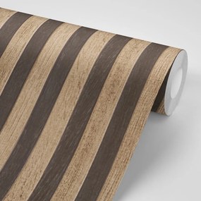 Carta da parati autoadesiva – Imitazione legno bicolore