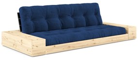 Divano letto in velluto a coste blu 244 cm Base - Karup Design