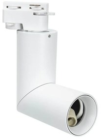 Faretto GU10 per binario Monofase - Bianco - Orientabile e Snodabile
