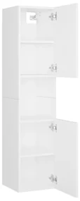 Set mobili da bagno bianco in truciolato