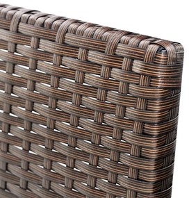 Set Divani da Giardino 3 pz con Cuscini in Polyrattan Marrone