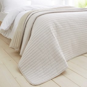 Copriletto beige con rivestimento trapuntato 220x230 cm Stripe – Catherine Lansfield