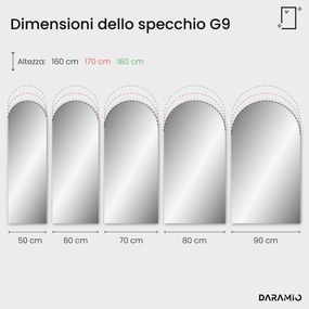 Specchio ad arco con luce LED G9