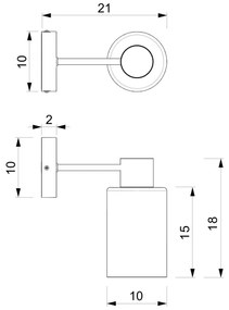 Applique MADERA 1xE27/60W/230V bianco/legno