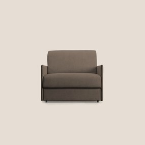 Evans poltrona letto in morbido tessuto impermeabile T02 marrone