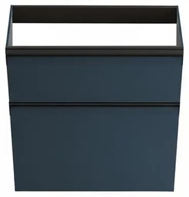 Mobile da bagno sospeso sotto lavabo Fusion L 59.5 x H 60 x P 45.5 cm blu opaco, 2 cassetti