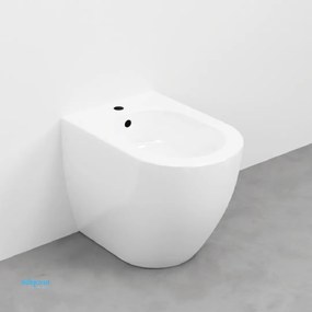 Bidet Da Terra Ceramica Cielo Bianco Lucido "Mini-Smile 48"