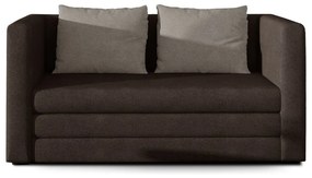 Divano marrone allungabile e rivestimento in ciniglia 132 cm Neva – ELTAP