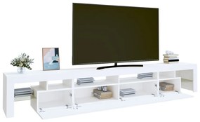 Mobile Porta TV con Luci LED Bianco 260x36,5x40 cm