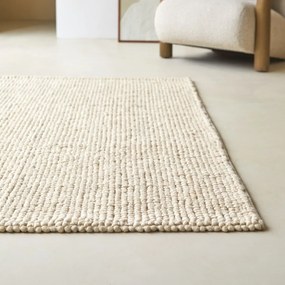 Tikamoon - Tappeto rettangolare in cotone 140x200 cm Arya beige