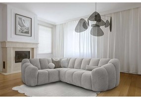 Divano angolare grigio chiaro (con penisola a sinistra/a L) Shell – Miuform