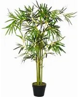 Pianta Artificiale Bamb H120 cm con Vaso Verde