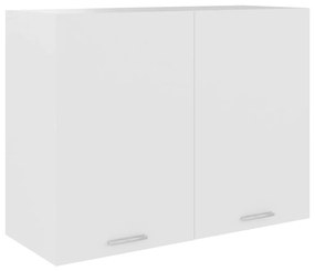 Mobile Pensile Bianco 80x31x60 Cm İn Legno Multistrato /
