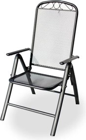 Sedia da giardino in metallo nero - Rojaplast