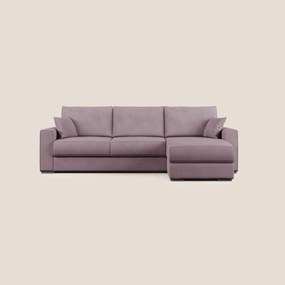 Dream Divano letto angolare in microfibra effetto pelle smacchiabile T15 rosa
