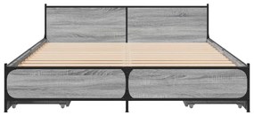 Giroletto cassetti grigio sonoma 140x200 cm legno multistrato