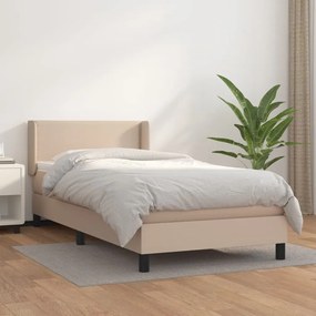 Giroletto A Molle Con Materasso Cappuccino 80x200 Cm Similpelle /