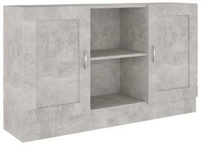 Credenza grigio cemento 120x30,5x70 cm in truciolato