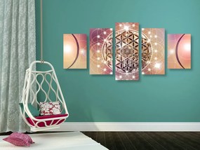Quadri 5 pezzi – Mandala affascinante