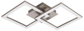 Plafoniera LED Huerta argento IP20 bianco naturale EGLO