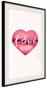 Poster  Kiss of Love  Cornice Quadri Cornice nera con pass-partout, Larghezza x Altezza Home decor 20x30