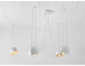 Lampada a sospensione bianca per 4 lampadine Popo - CustomForm