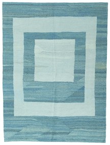 Kilim Tappeto 150x200 Blu (Iran) Tessuto A Mano